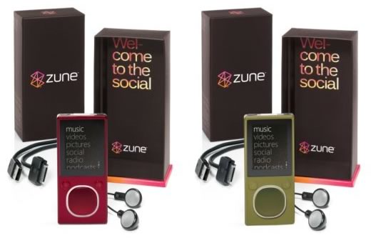 Cajas del nuevo Zune 4GB/8GB