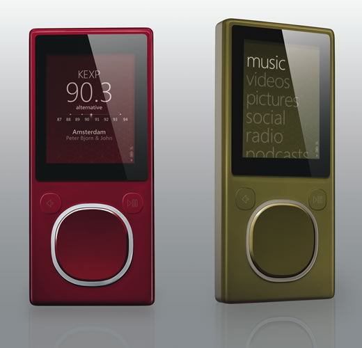 Características del Zune 4GB y Zune 8GB