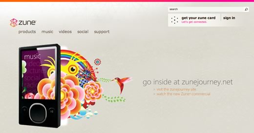 Las visitas a Zune.net el 25 de diciembre aumentaron 299 por ciento