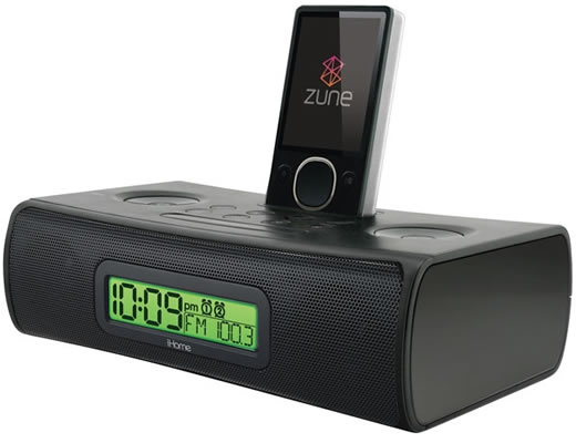 ZN9 iHome sistema de altavoces con radio reloj para Zune