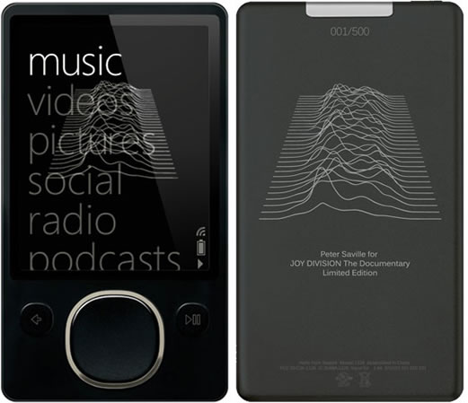 Zune edición limitada Joy Division