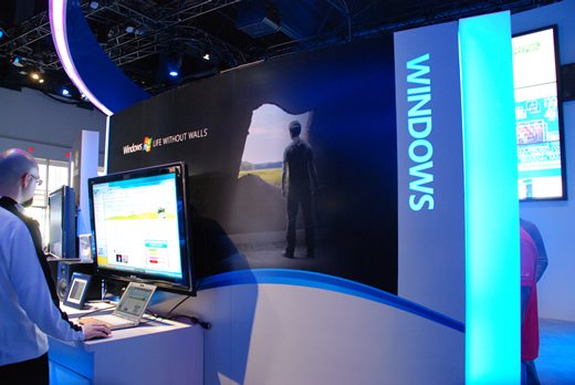 El stand de Microsoft y Zune en CES 2009