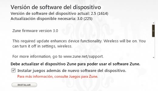 Ya están disponibles el Software y firmware Zune 3.0