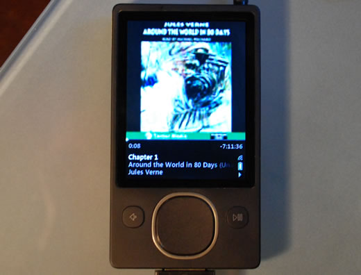 Audiolibros audible en Zune