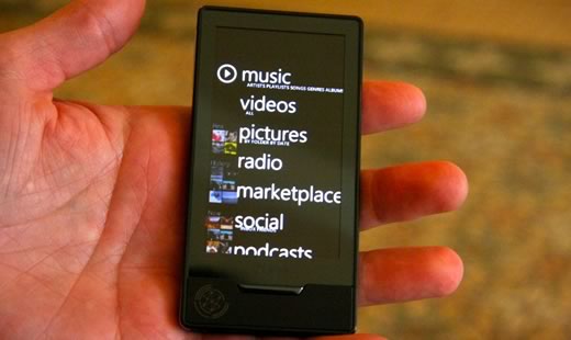 El Zune HD aparece por primera vez en D7