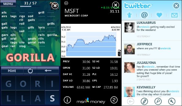 Nuevos MSN Money y Animalgrams para Zune HD